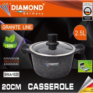Կաթսա Diamond DMA-1520 Ալյումին / Գրանիտ 20սմ 2.5լ Սև 4